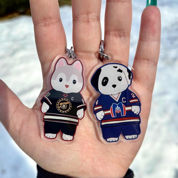 Heated Rivalry Calico Critter Keychains