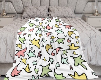 Heartstopper inspired leaves blanket, lgbt, LGBTQ, loveislove, kingsize teen adult blanket