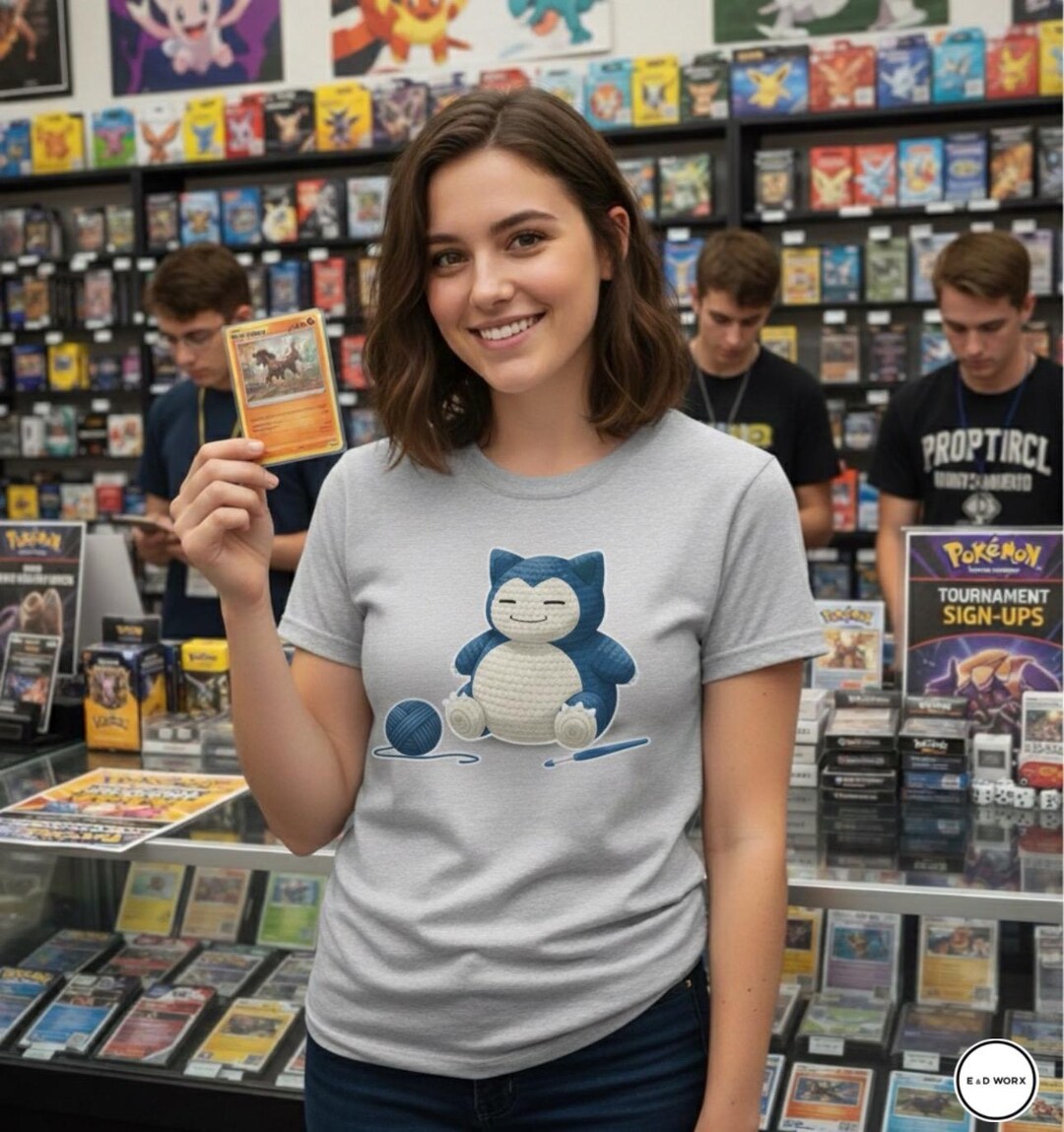 Cute Pokémon Snorlax Crochet Design Tshirt - Etsy