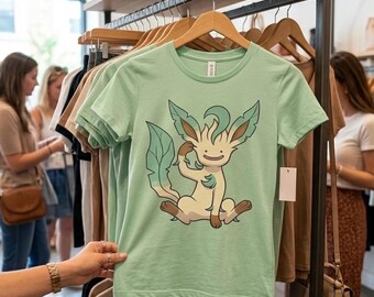 Leafeon Ditto Ditto Face Design T-Shirt