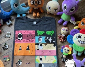 Laila’s vault: Hand Drawn Dandys World characters eyes tshirt design