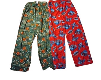 Vintage set of 2 boys sleep pants sports birthday gift giving relaxation