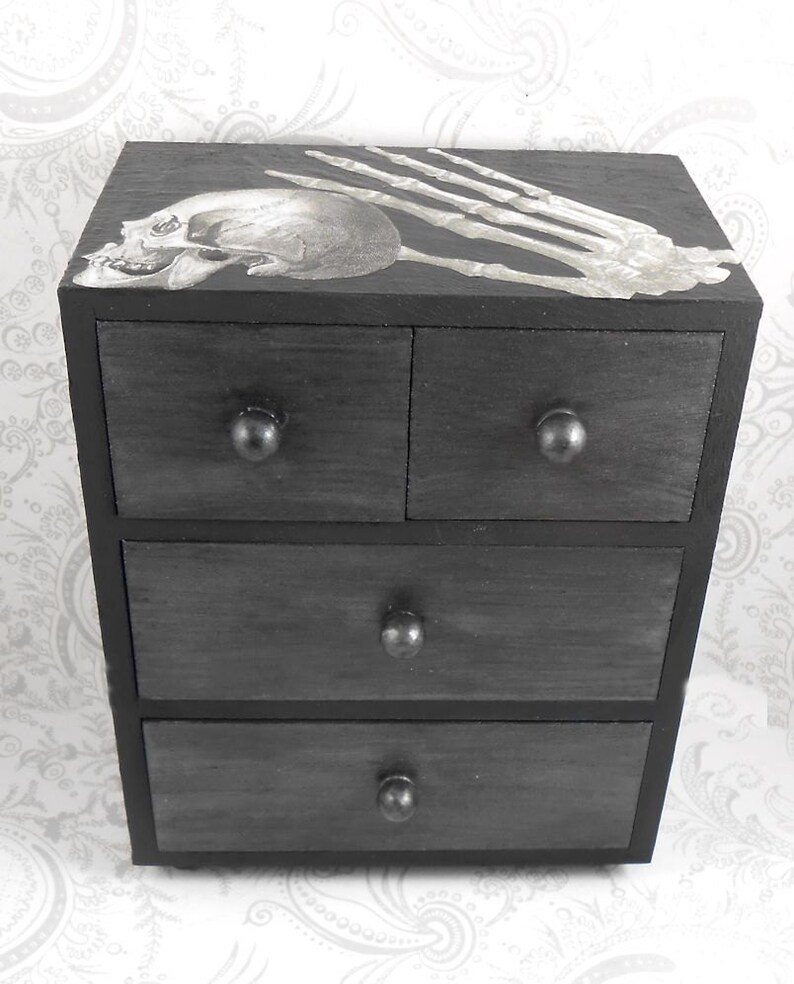Skull and Lace Anatomy Stash Jewelry Box Etsy