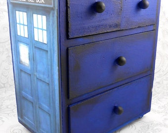 Custom TARDIS Inspired Stash Jewelry Box