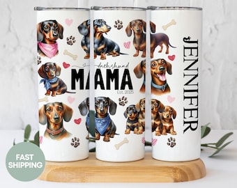 Custom Dachshund Tumbler insulated Personalized Doxie Dog gifts Sausage dog Mug Dachshund Lover Gift Wiener Dog Gifts Dachshund Owner Gift