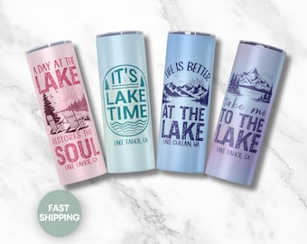 Personalized Lake Life Tumbler Custom Lake Life Vacation Tumbler Family Lake Vacation Travel Cup Lake House Tumbler Girls Lake Trip Tumbler