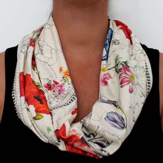 Items similar to Organic Cotton Knit Scarf Sketchbook on Etsy