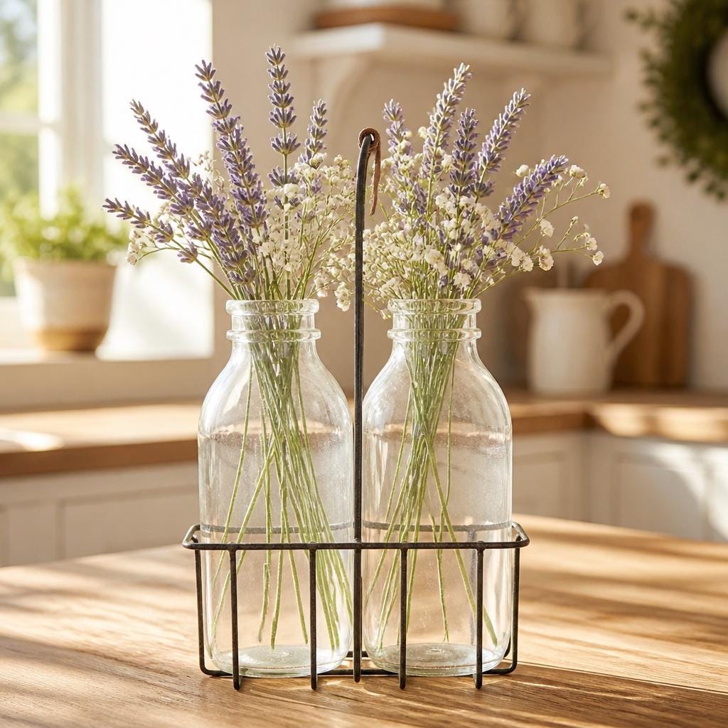 Vintage Milk Bottles and Crate - Etsy