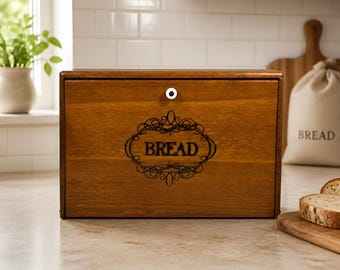 Wooden Bread Box Vintage