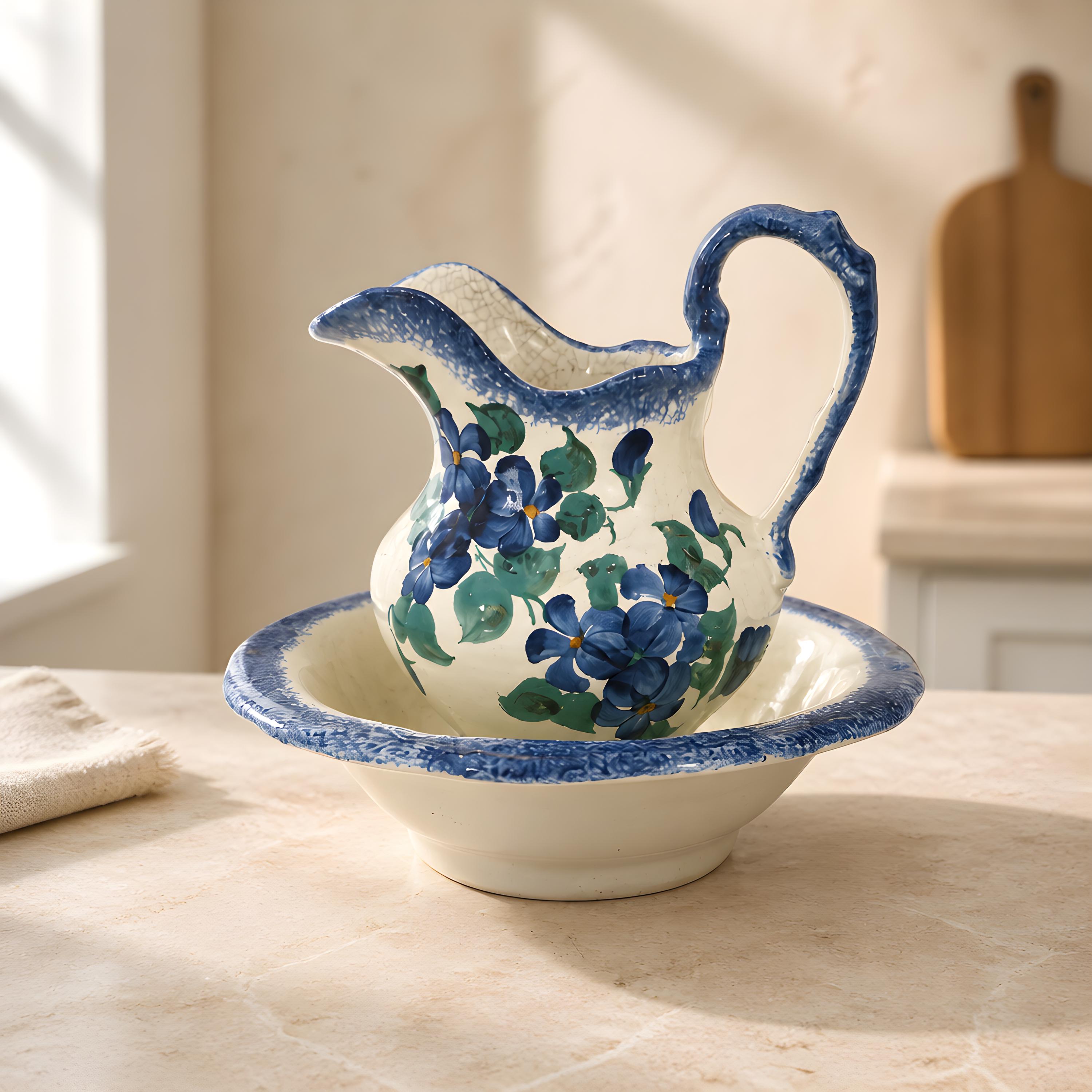 Vintage Basin and Pitcher - Etsy