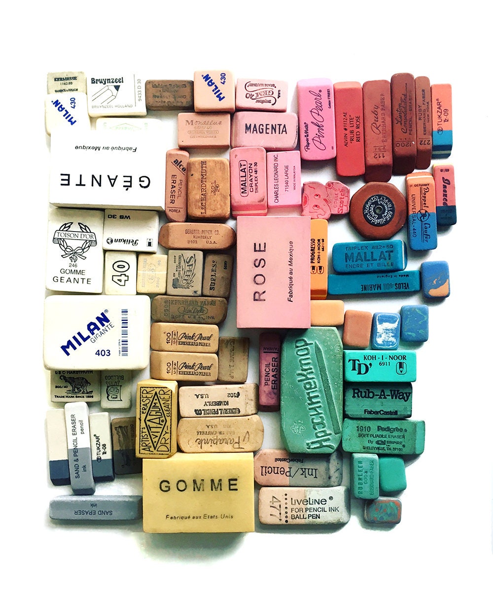Eraser Collection No. 1 Photograph Etsy