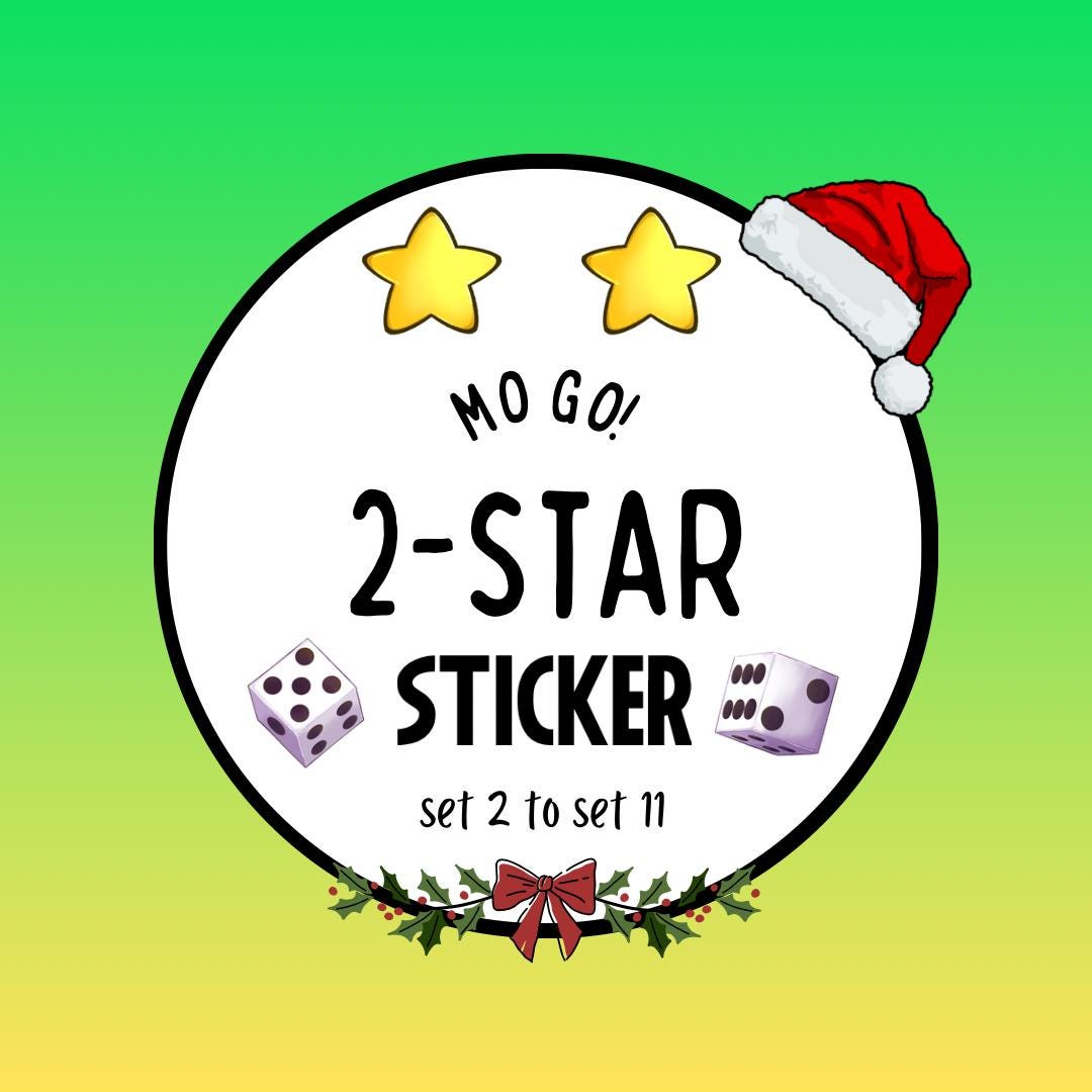 2 Star Sticker 1 Pc Set 2-11 - Etsy