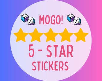 Sticker 5 étoiles (1 pièce)