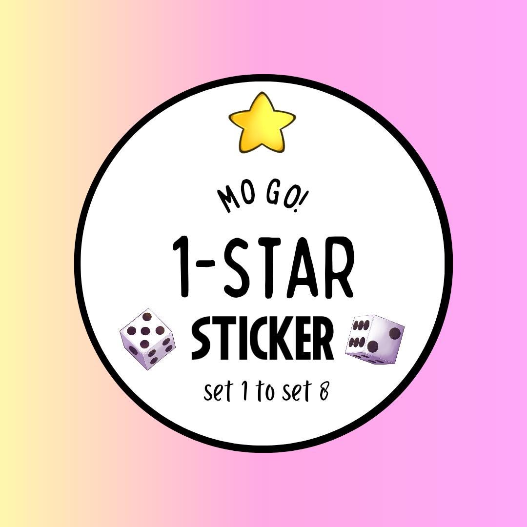 1 Star Sticker Mogo (1 Pc) Set 1-8 - Etsy