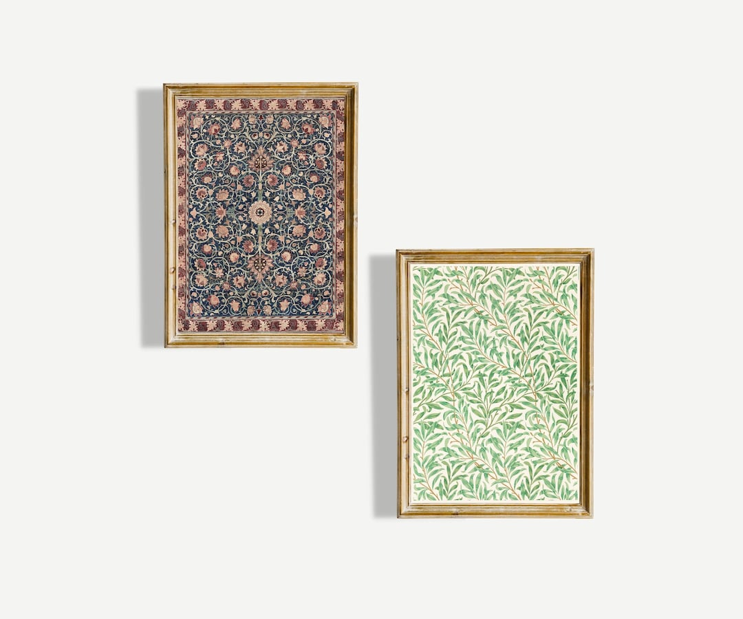 William Morris Patterns Wall Art Set 2, Modern Victorian Wall Art ...