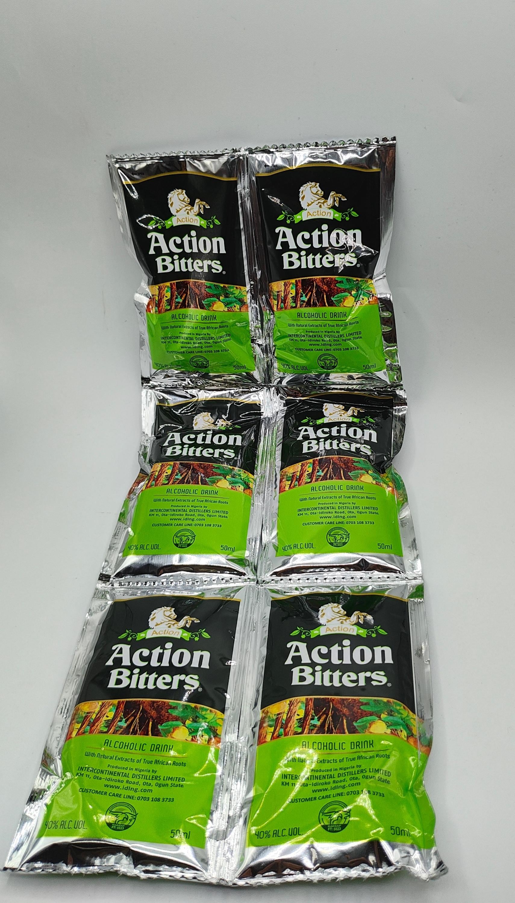 6 x 50ml sachet Action bitters Herbal Extracts Bitters from Nigeria
