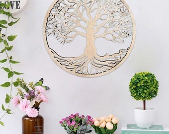 Tree Of Life Wall Art - Wooden Wall Art Decor Tree Decor Wall Hanging Decoration Tree Of Life Decor