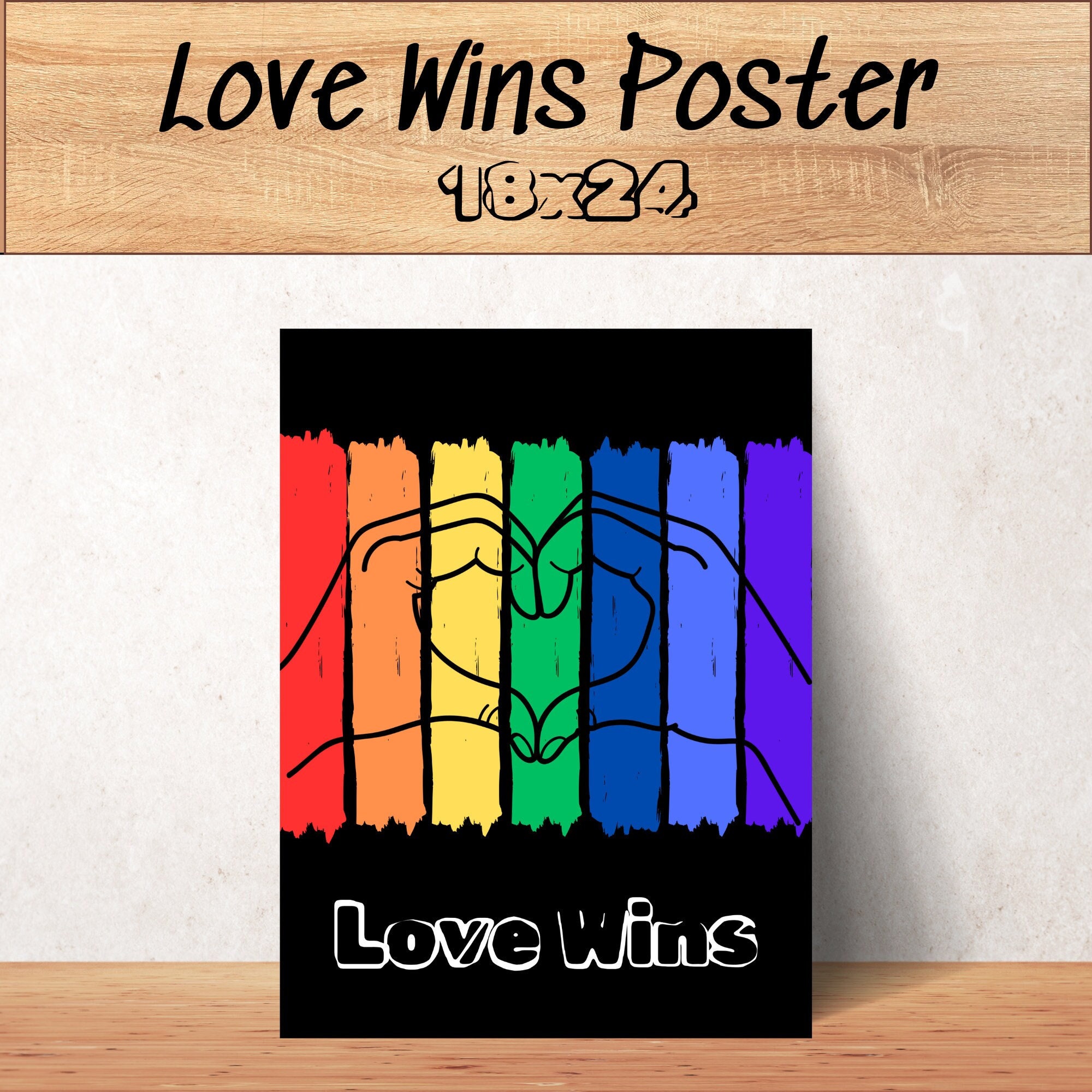 LGBTQ Pride Digital Art Template Printable Poster for Room Wall Art ...