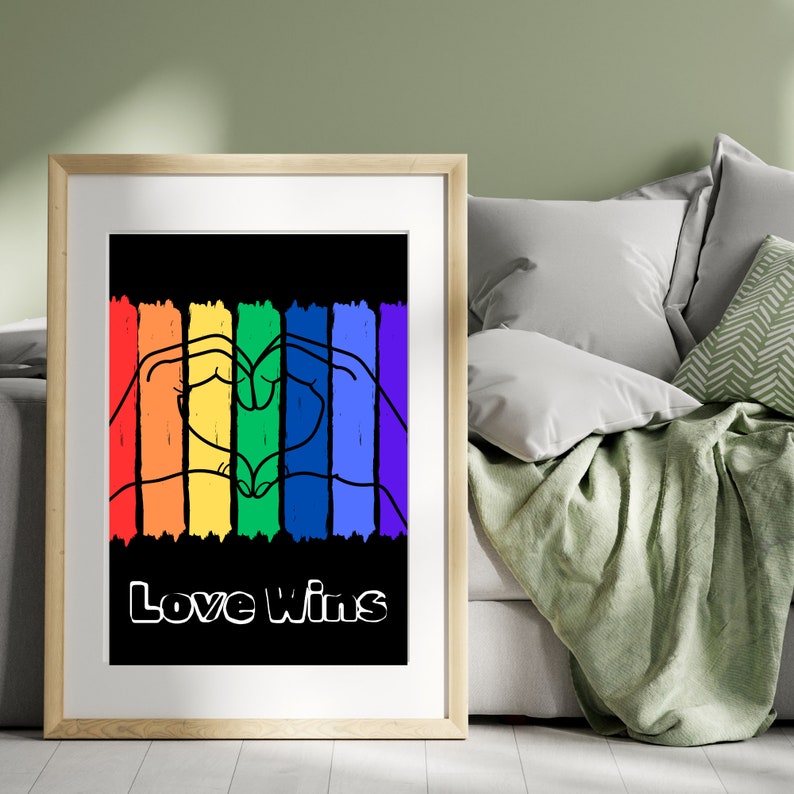 LGBTQ Pride Digital Art Template Printable Poster for Room Wall Art ...