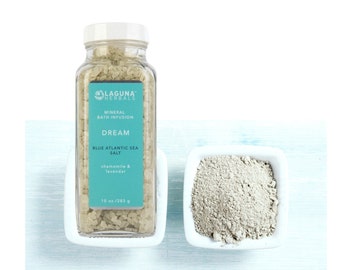 Sels de bain Dream fabriqués avec des huiles essentielles aromathérapeutiques