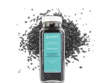 Activated Charcoal Detox Bath Salts | Armoatherapy Bath Salts | Black Lava Soaking Salts | Vegan Spa Gift | Mothers Day Gift