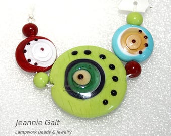 Lampwork Arte Joyería por Jeanniesbeads #1982