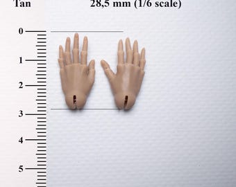 BJD hands 1:6 Tan (articulated fingers)
