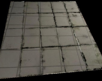 Set: 20 hand-silvered and antiqued mirror tiles