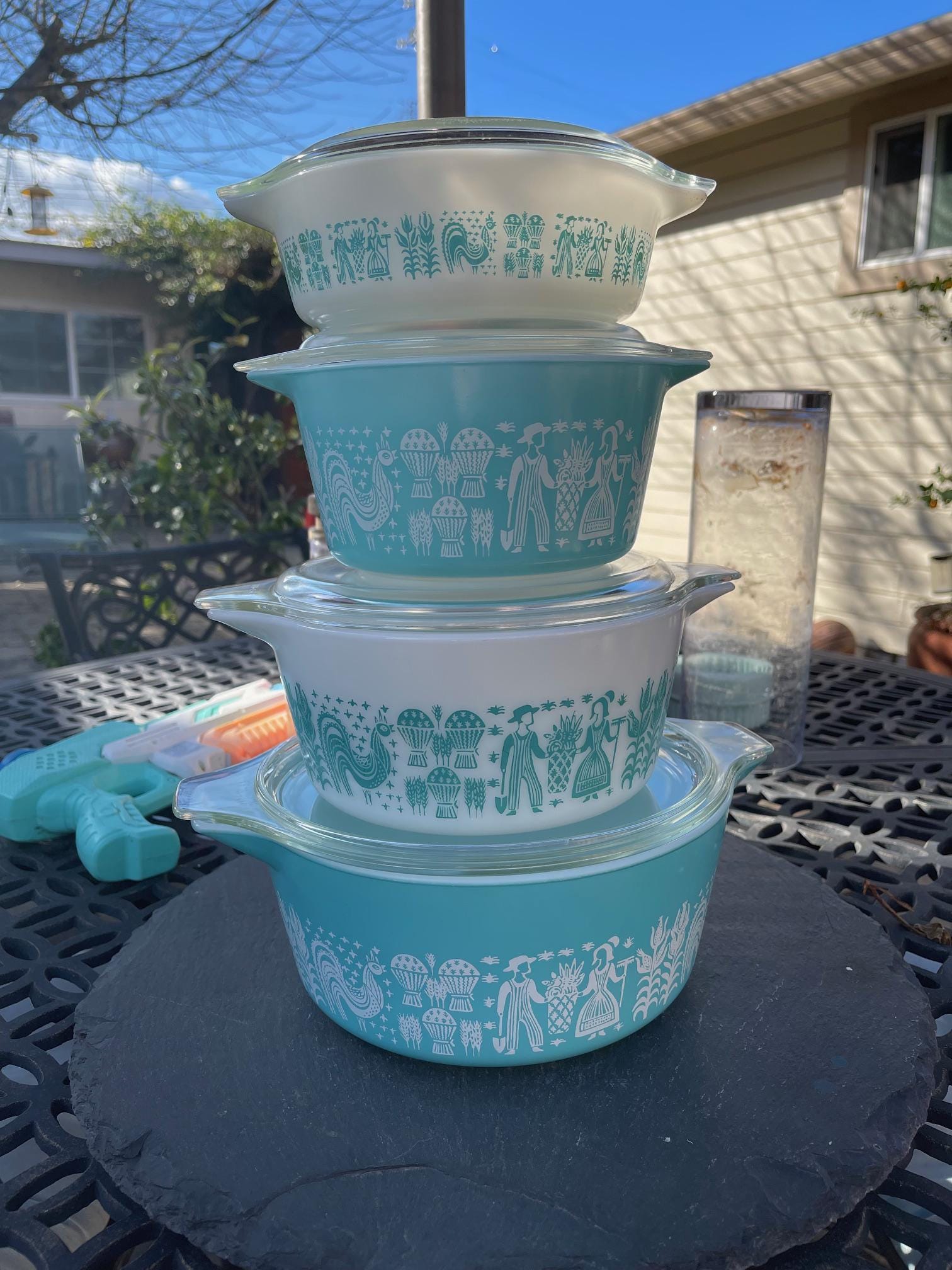 ヴィンテージ PYREX アーミッシュ バタープリント シンデレラ 