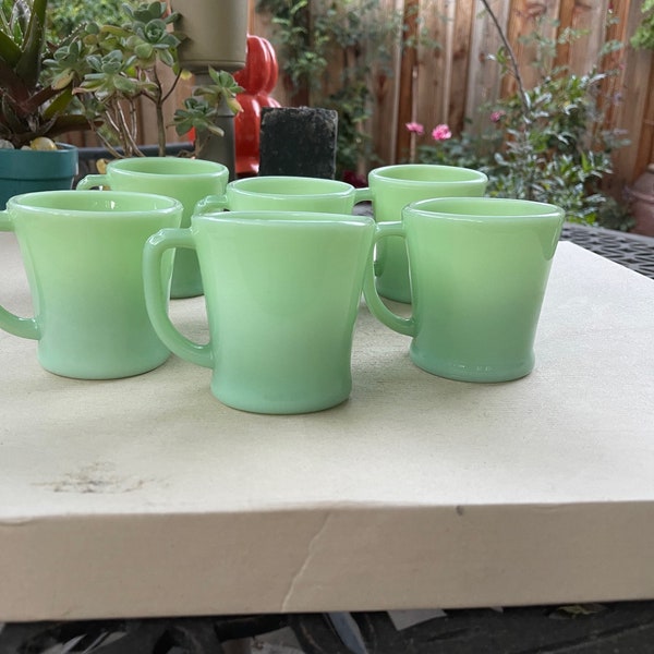 Fire King Jadeite Coffee Mugs Etsy