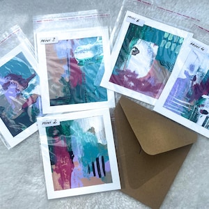 Carta per acquerelli "Collezione Primavera" - 5 biglietti, arte, regalo, decorazioni murali, colori acrilici, fai da te, design