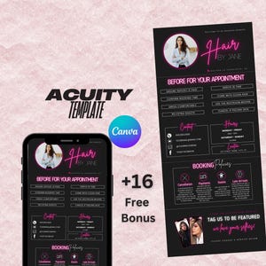 Acuity Scheduling Template: Hair Stylist Booking Site (Canva Editable)