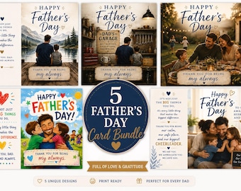 Tarjeta imprimible del Día del Padre de parte de la esposa y los niños.