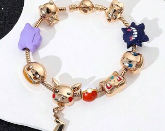 Bracelet à breloques Pokémon doré