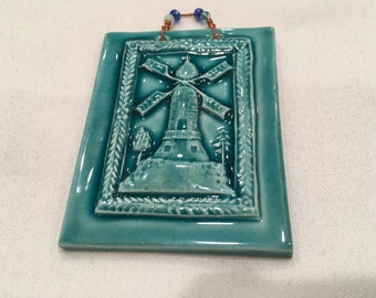 Mini Turquoise Windmill Tile