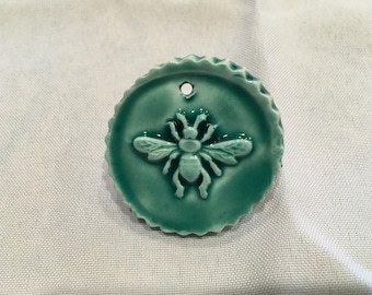 Mini Turquoise Bee Tile