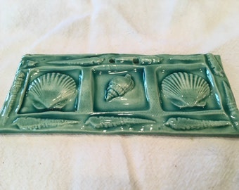 Turquoise Triple Sea Shell Tile