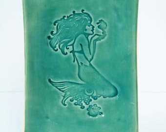 Mermaid Plate in Turquoise