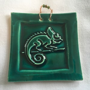 Green Chameleon Tile