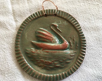 Antique Green Swan Tile