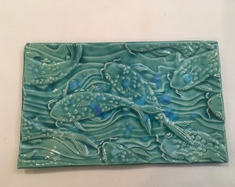 Reserve listing for Carla Cooke- koi tile with beach glass