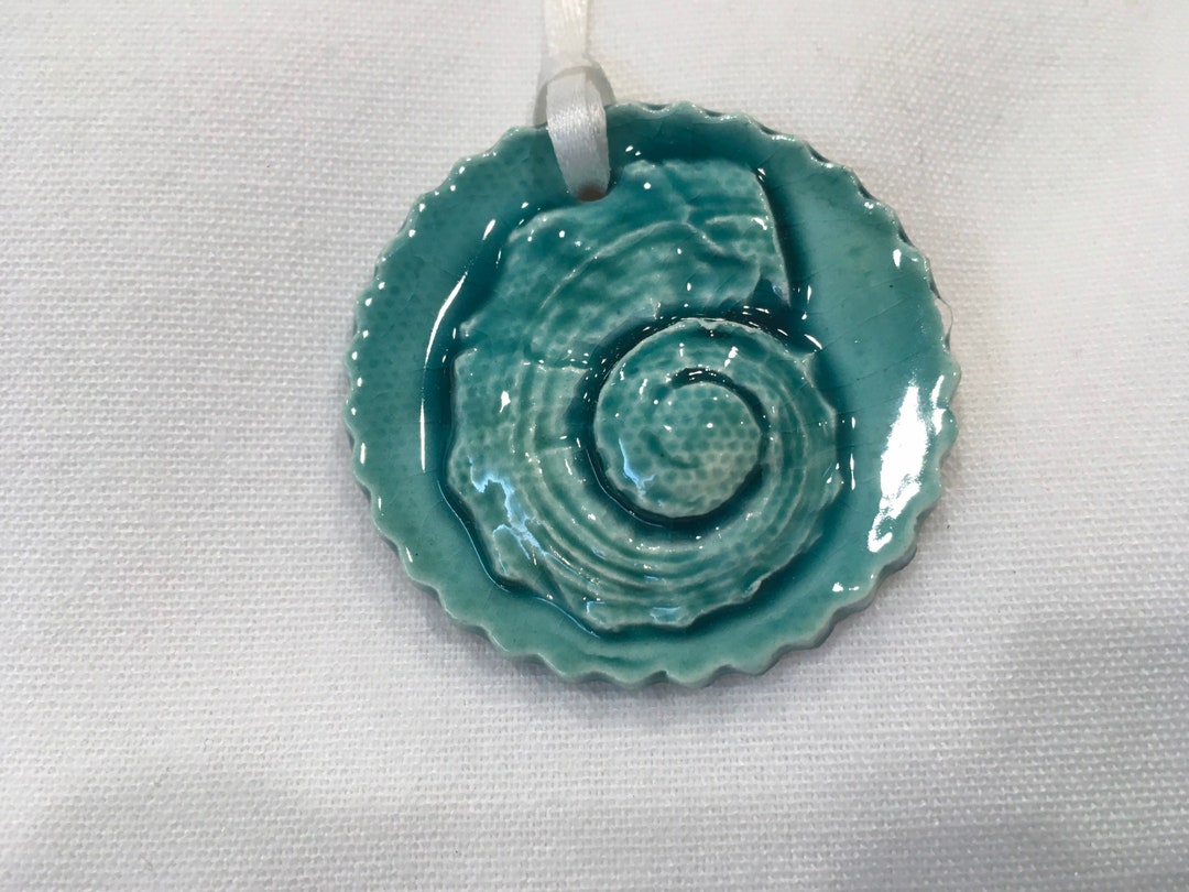 Shell Tile Round Turquoise Round Shell Tile - Etsy