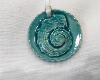 Turquoise Round Shell Tile