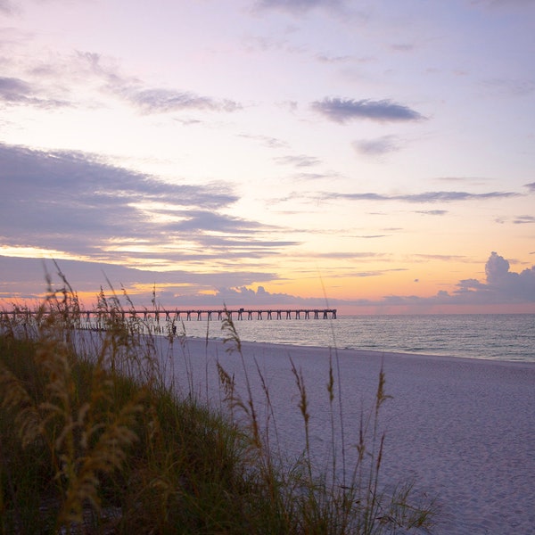 Beach Sunrise, Florida Sunrise, Large Wall Art, Home Decor, Canvas Art, Navarre Beach,  Fine Art Photograph, Beach Picture, Sunrise Colors