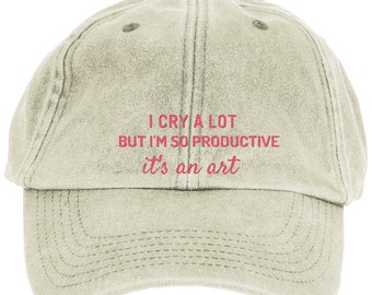 TTPD Merch Taylor Swift Cap Taylor Swift Gift Swiftie Merch I cry a lot Hat Sun Embroidered Cap Funny Cute Gift