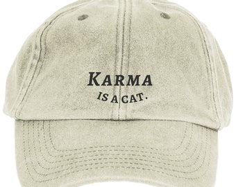 TTPD Merch Taylor Swift Cap Taylor Swift Geschenk Swiftie Merch Karma ist eine mit einer Katze bestickte Kappe, süßes lustiges Geschenk