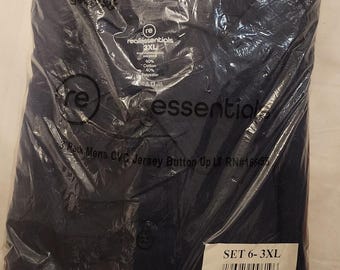 Paquete de 3 camisas de manga larga con botones para hombre Real Essentials – 3XL – NUEVAS