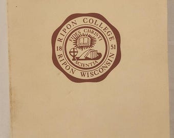 Directorio de exalumnos de Ripon College de 1987 + Carta original del presidente – Buen estado
