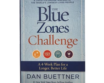 El reto de las zonas azules: plan de 4 semanas de Dan Buettner, National Geographic, como nuevo.