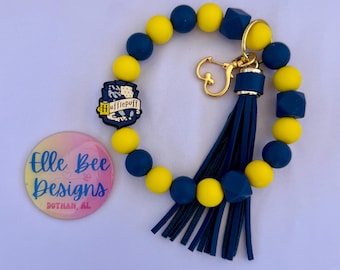 Personalized Wristlet Keychain: Custom Charm Bead Options